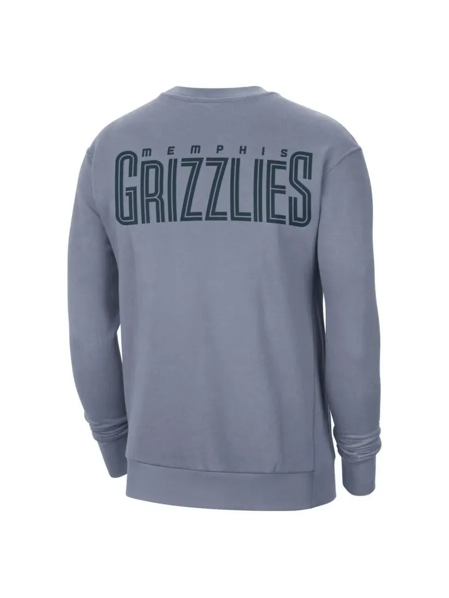 Jordan Мужская синяя толстовка-пуловер Memphis Grizzlies Courtside Statement Edition из плотной — изображение 3 из 3, синий