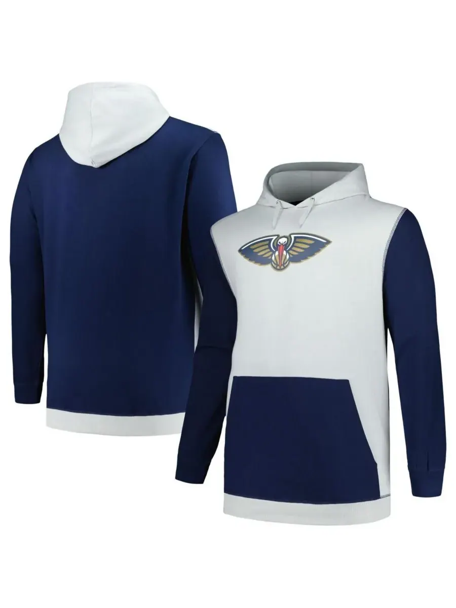 Fanatics Мужская толстовка Primary Arctic Pullover Hoodie темно-синего и серебристого цвета с