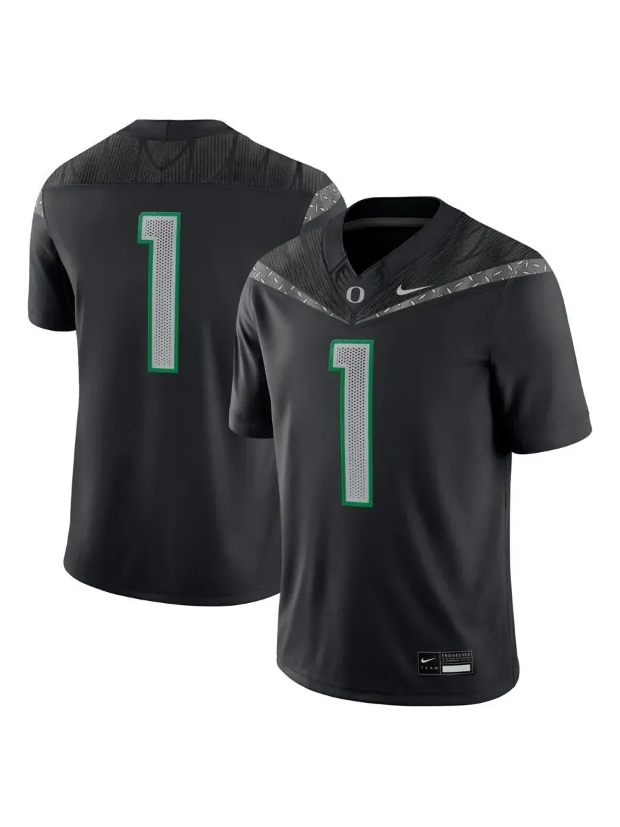 Nike Мужская черная игровая майка команды «Орегон Дакс» (Oregon Ducks)