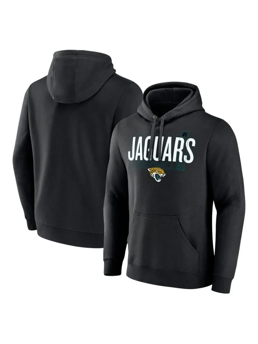 Fanatics Мужская черная толстовка с капюшоном Jacksonville Jaguars с контуром пилона
