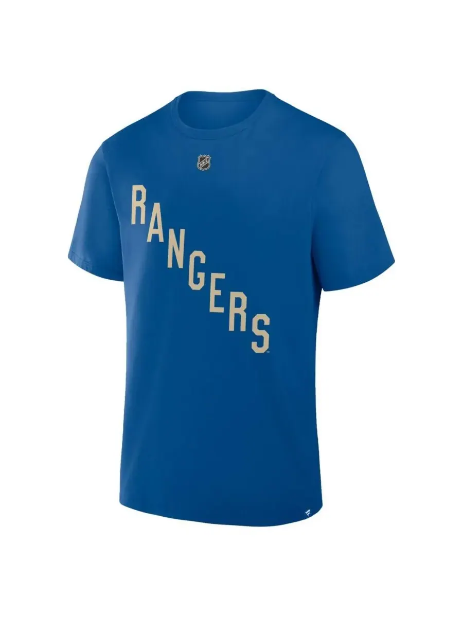 Fanatics Мужская синяя футболка Alexis Lafrenière New York Rangers Authentic Stack с именем и — изображение 2 из 3, синий