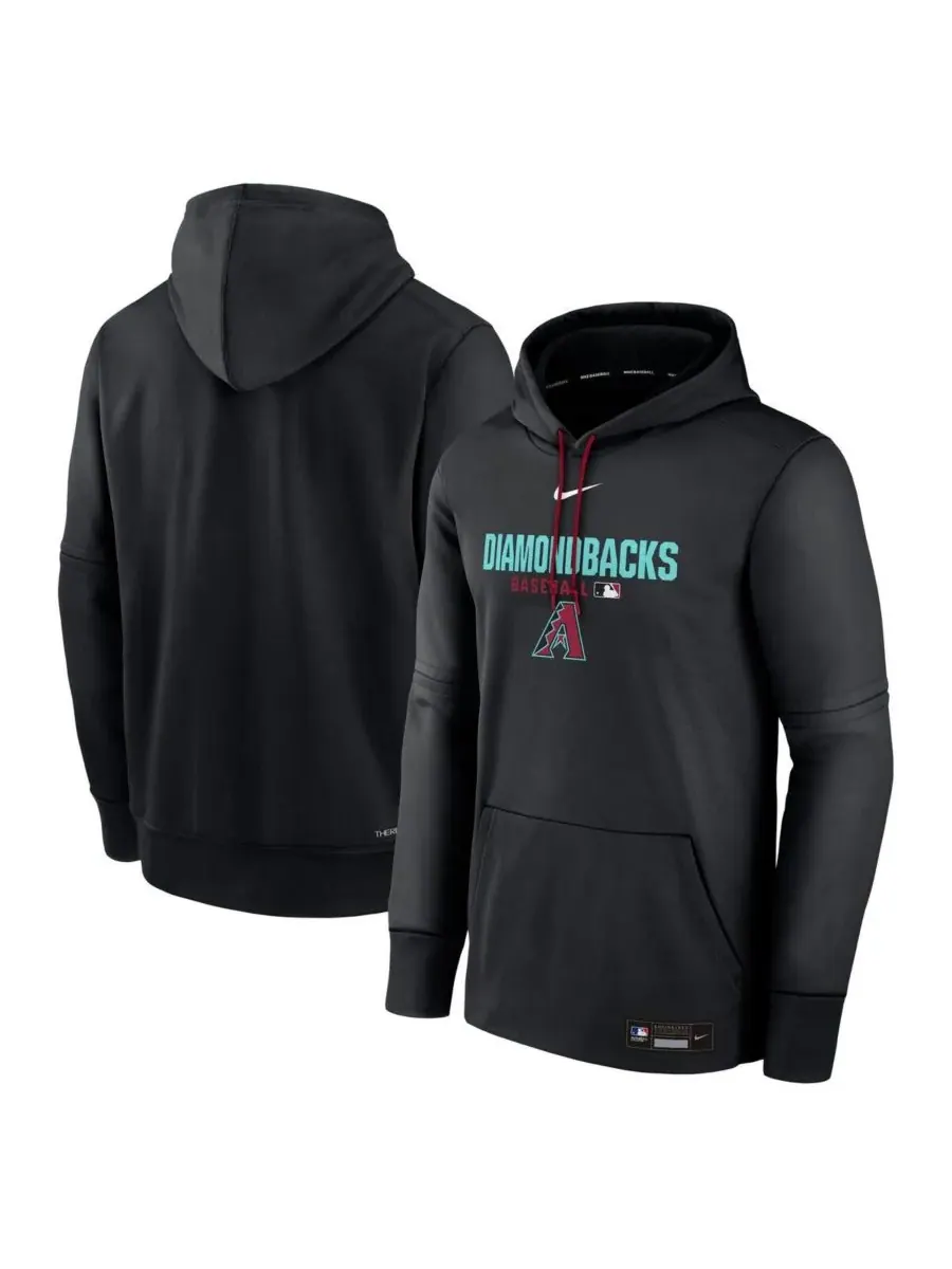 Nike Мужская черная толстовка Arizona Diamondbacks Authentic Collection Therma-FIT