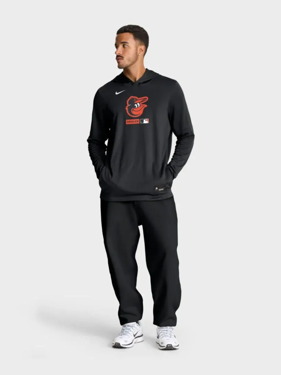 Толстовка с капюшоном Nike Baltimore Orioles Authentic Collection Dri-FIT — изображение 4 из 4, черный