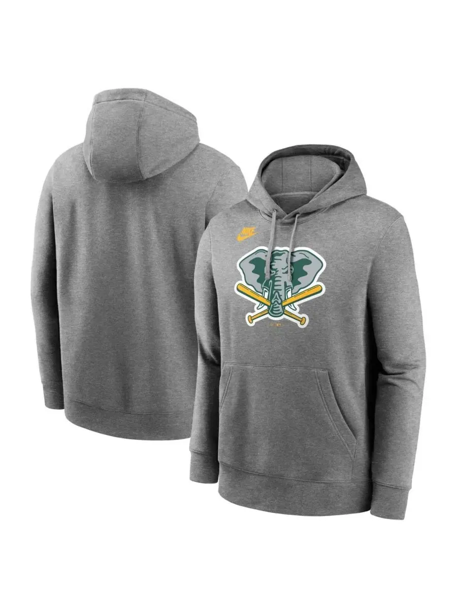 Толстовка на молнии с капюшоном из футера Athletics Cooperstown Collection Logo Club Pullover