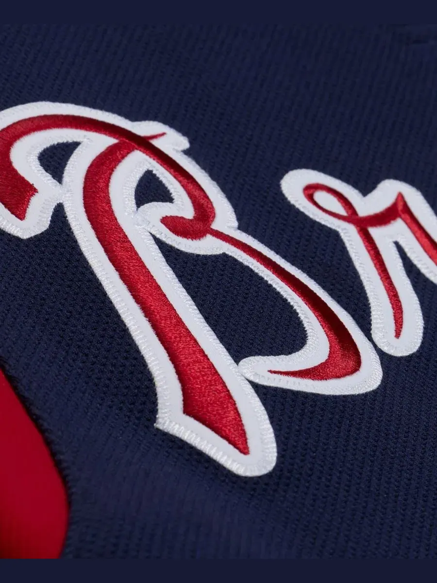 Бейсбольная джерси с принтом Andruw Jones Mitchell & Ness — изображение 3 из 8, темно-синий