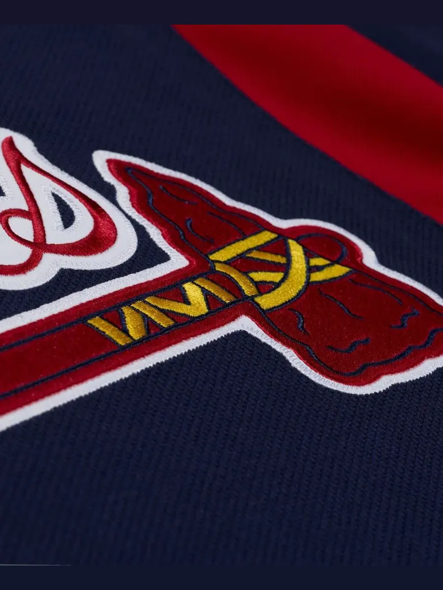 Бейсбольная джерси с принтом Andruw Jones Mitchell & Ness — изображение 4 из 8, темно-синий