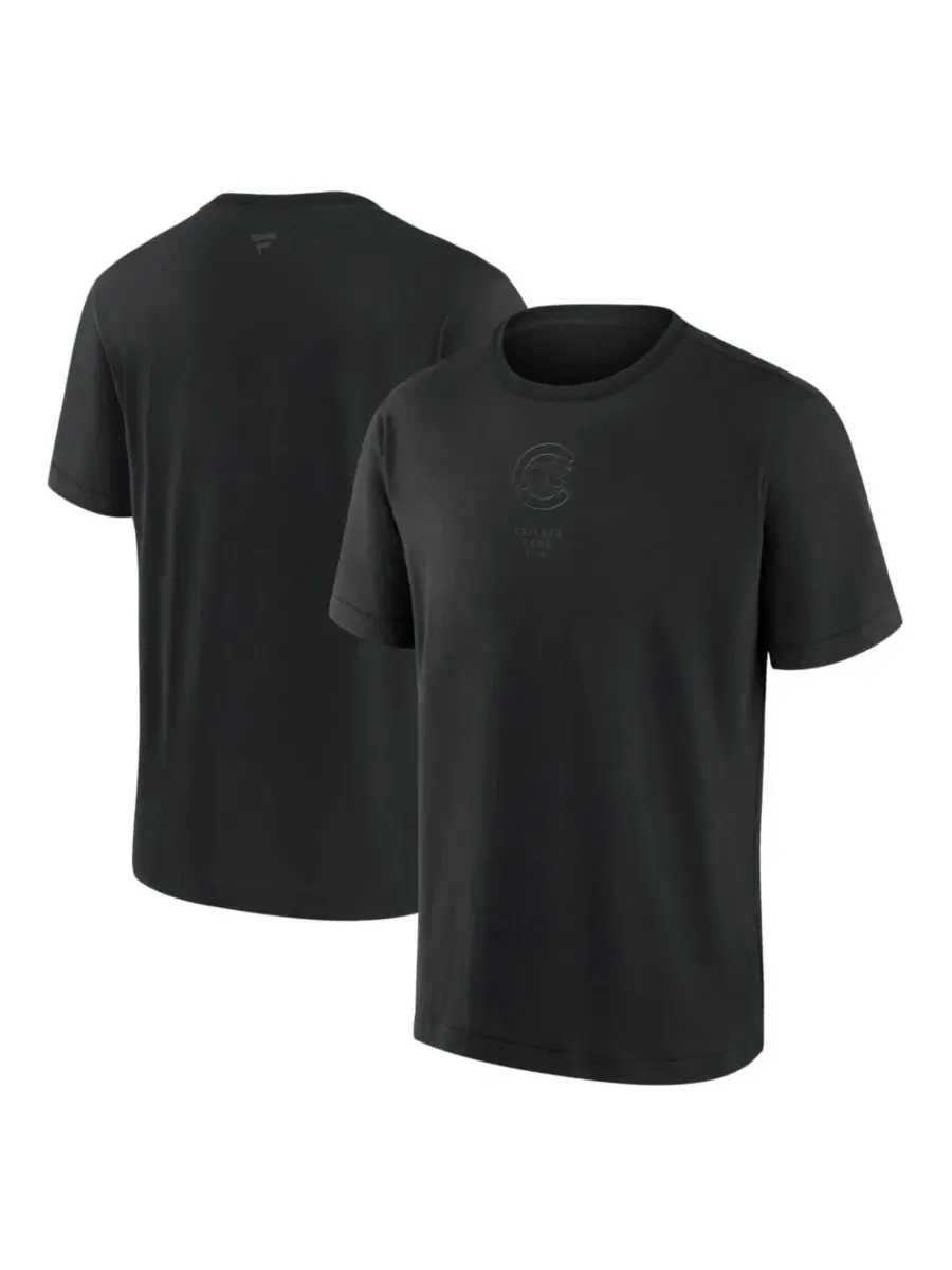 Футболка с принтом Chicago Cubs Black Out Heavyweight Fanatics