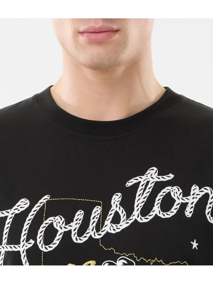 Футболка с принтом Houston Astros New Era — изображение 3 из 6, черный