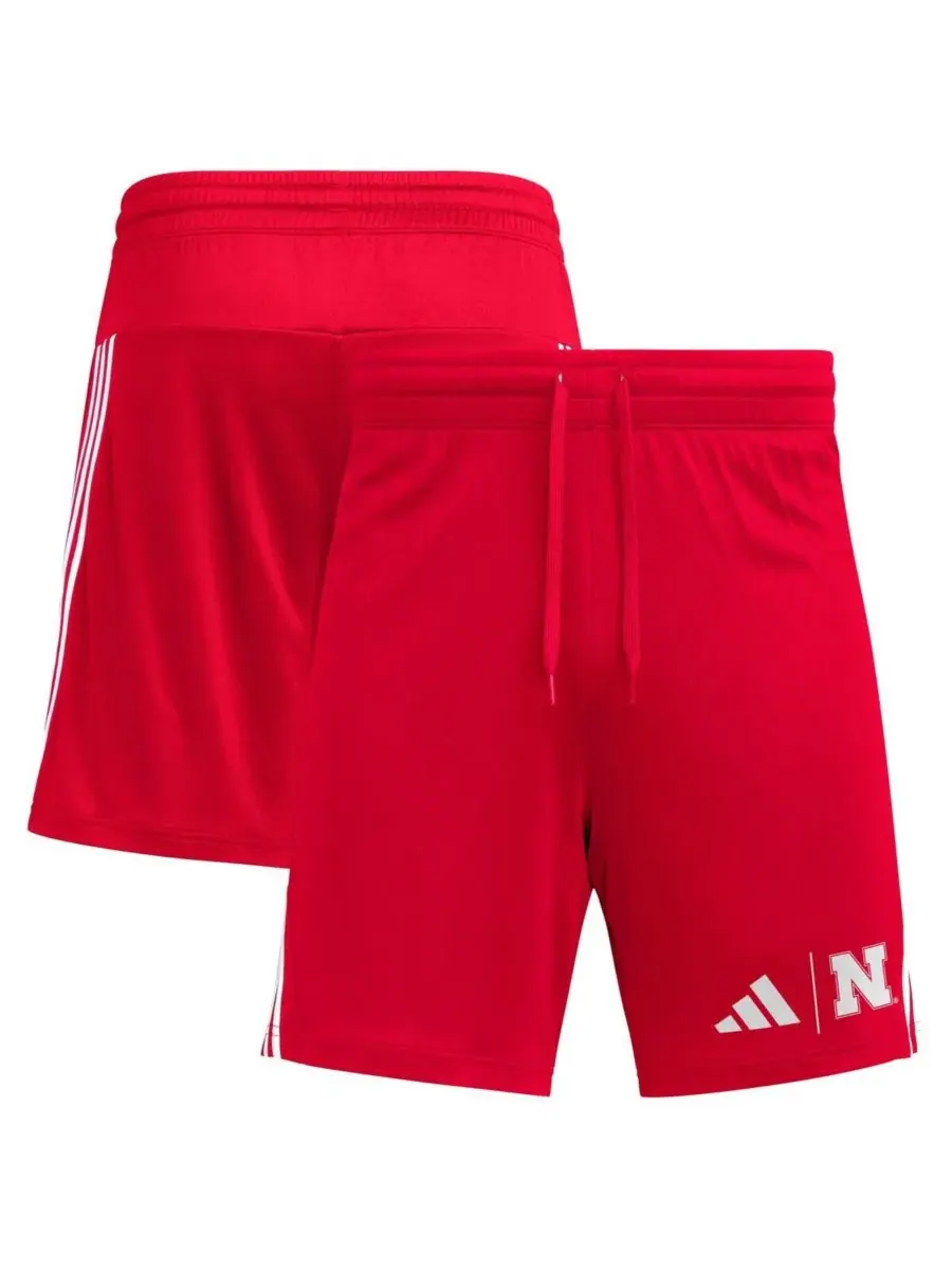 Adidas Мужские шорты AEROREADY 7 дюймов цвета «Алый» команды Nebraska Huskers