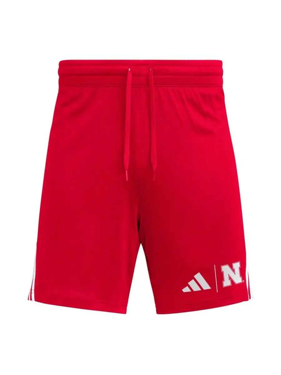Adidas Мужские шорты AEROREADY 7 дюймов цвета «Алый» команды Nebraska Huskers — изображение 2 из 3
