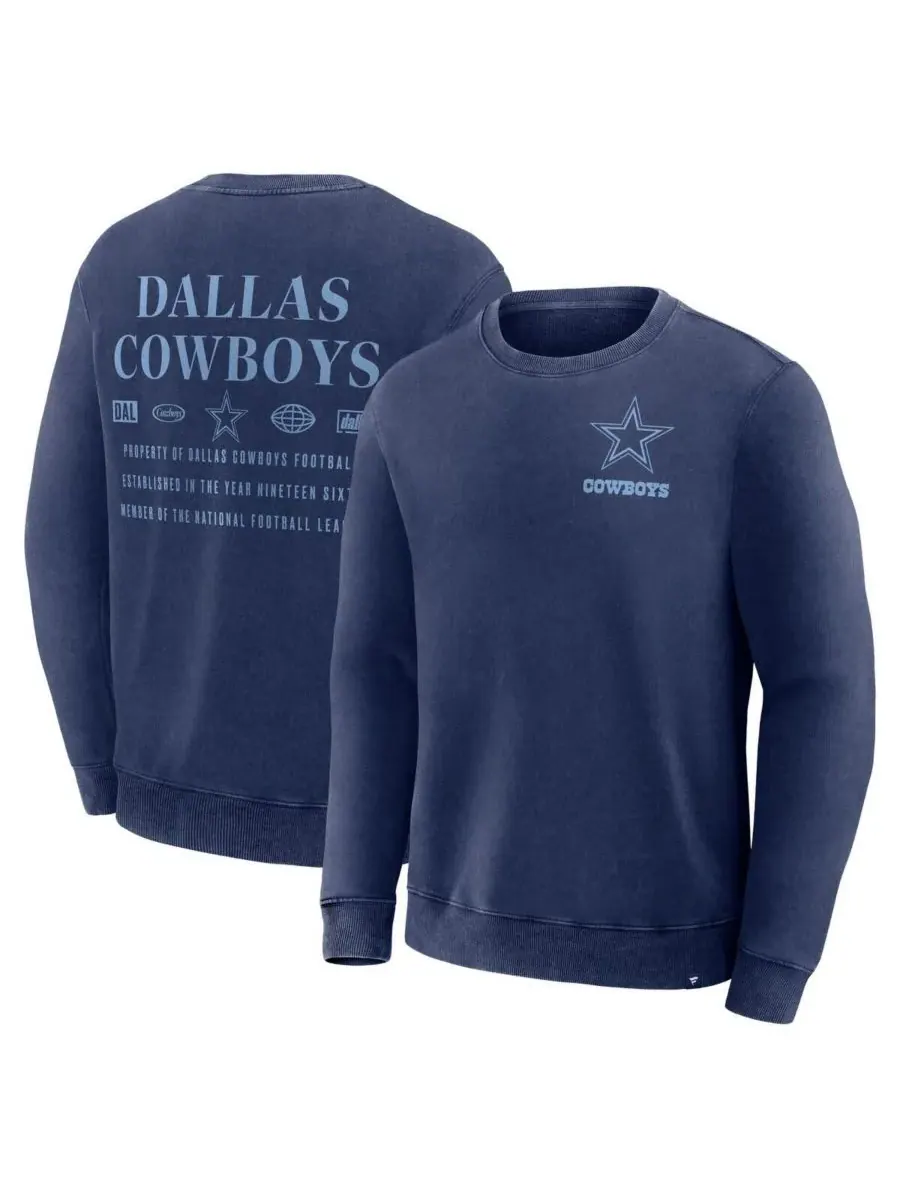 Fanatics Мужская темно-синяя толстовка с надписью "Dallas Cowboys Deep Route"