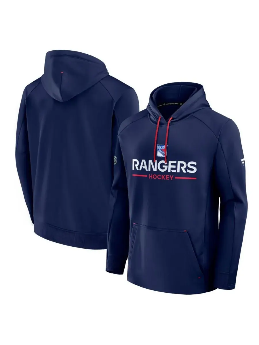 Fanatics Мужская темно-синяя толстовка New York Rangers Authentic Pro Rink