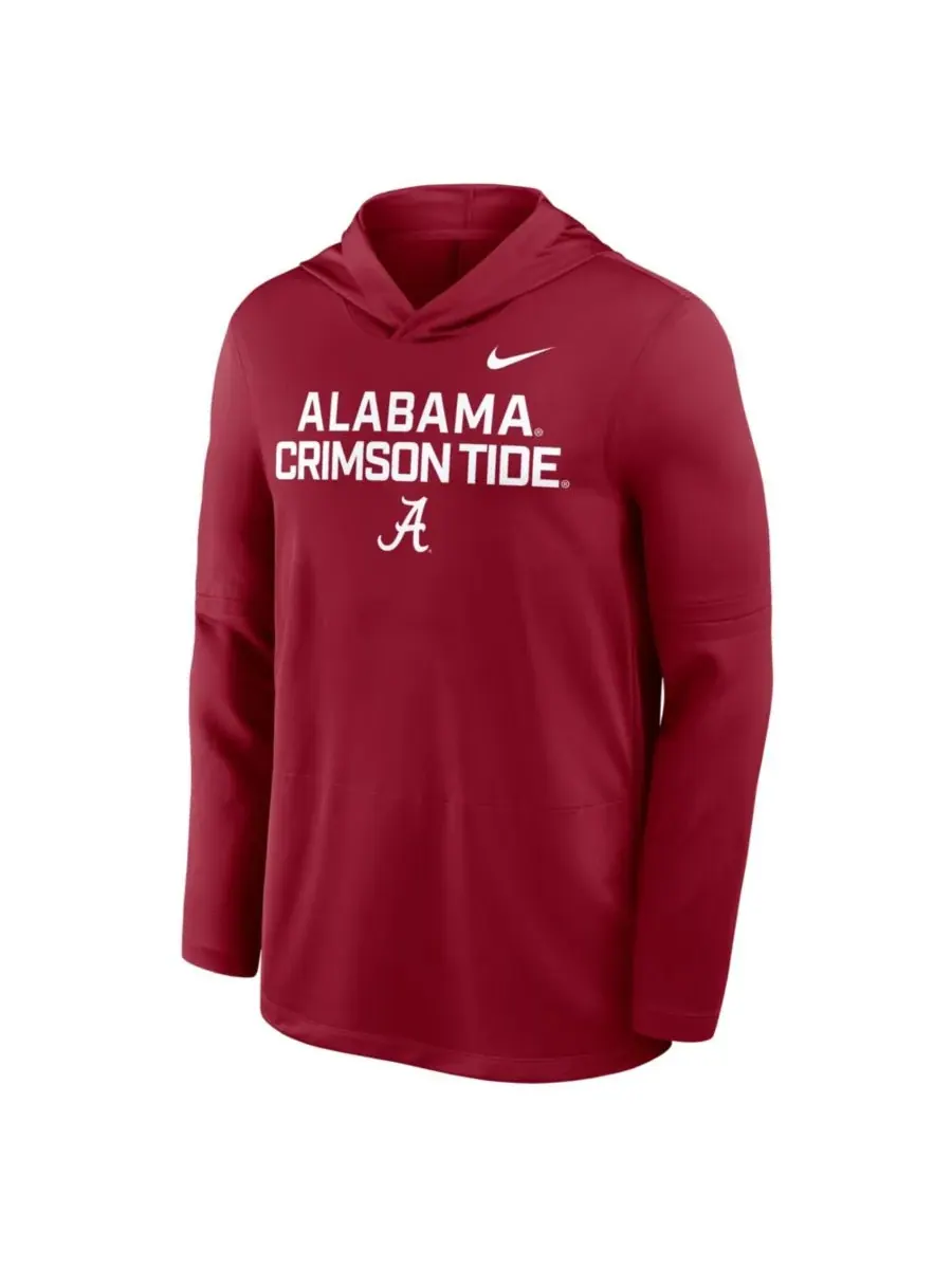 Nike Мужская футболка с длинным рукавом и надписью "Crimson Alabama Crimson Tide 2025 Sideline — изображение 5 из 5, красный