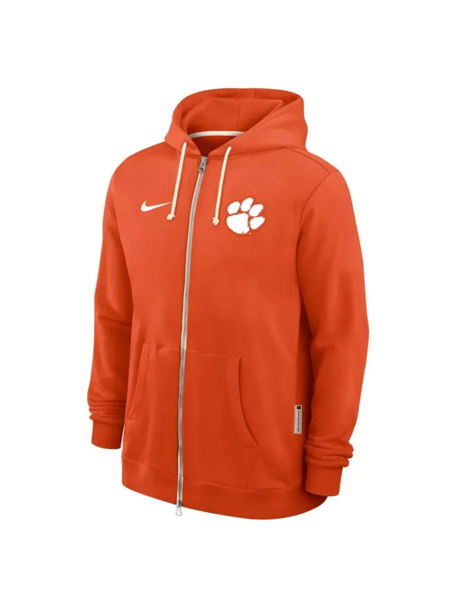 Nike Мужская оранжевая толстовка на молнии Clemson Tigers 2025 Sideline Standard Issue Dri-FIT — изображение 5 из 5