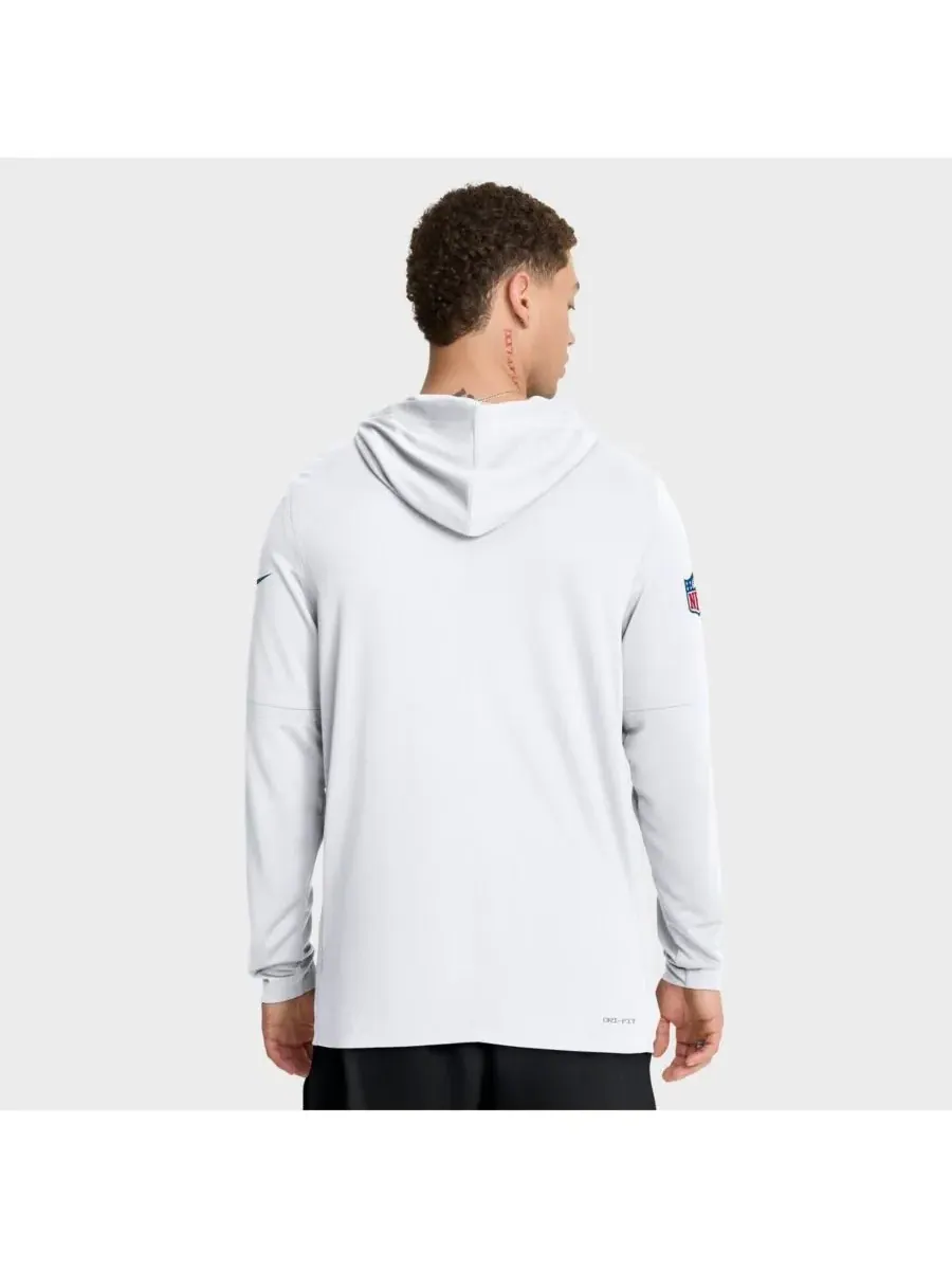 Nike Мужская белая толстовка с длинными рукавами Green Bay Packers Sideline Pure Fury Performance — изображение 2 из 5, белый