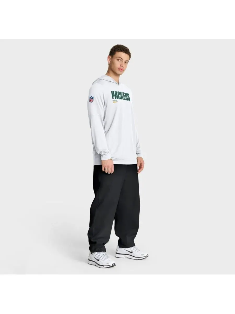 Nike Мужская белая толстовка с длинными рукавами Green Bay Packers Sideline Pure Fury Performance — изображение 3 из 5, белый