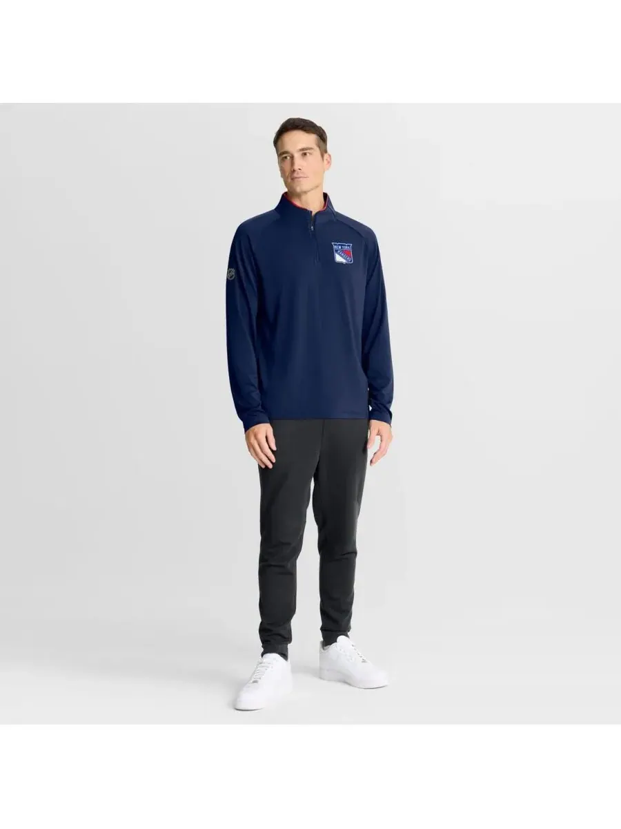 Fanatics Мужская темно-синяя толстовка New York Rangers Authentic Pro Rink Training Quarter-Zip — изображение 3 из 5