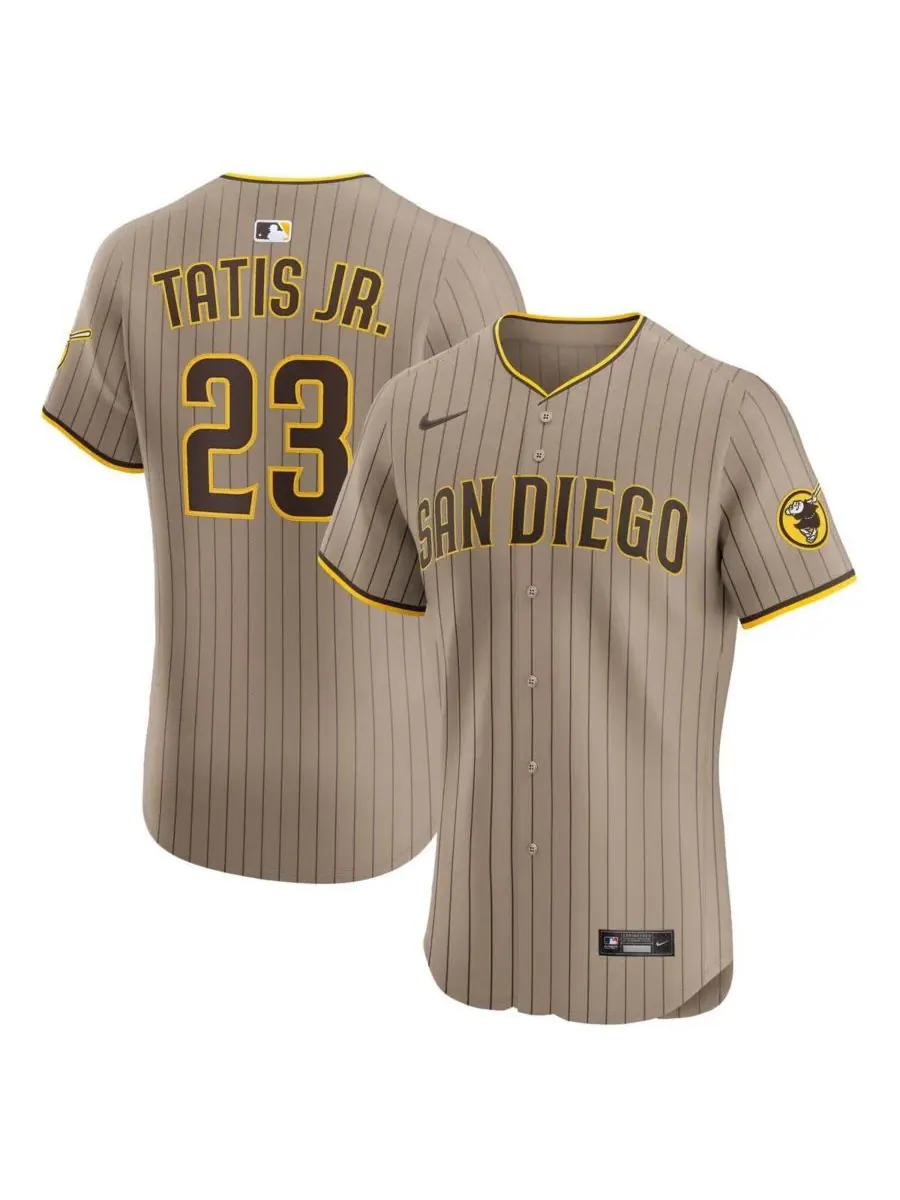 Мужская футболка Fernando Tatis Jr. Sand San Diego Padres Alternate Elite Nike
