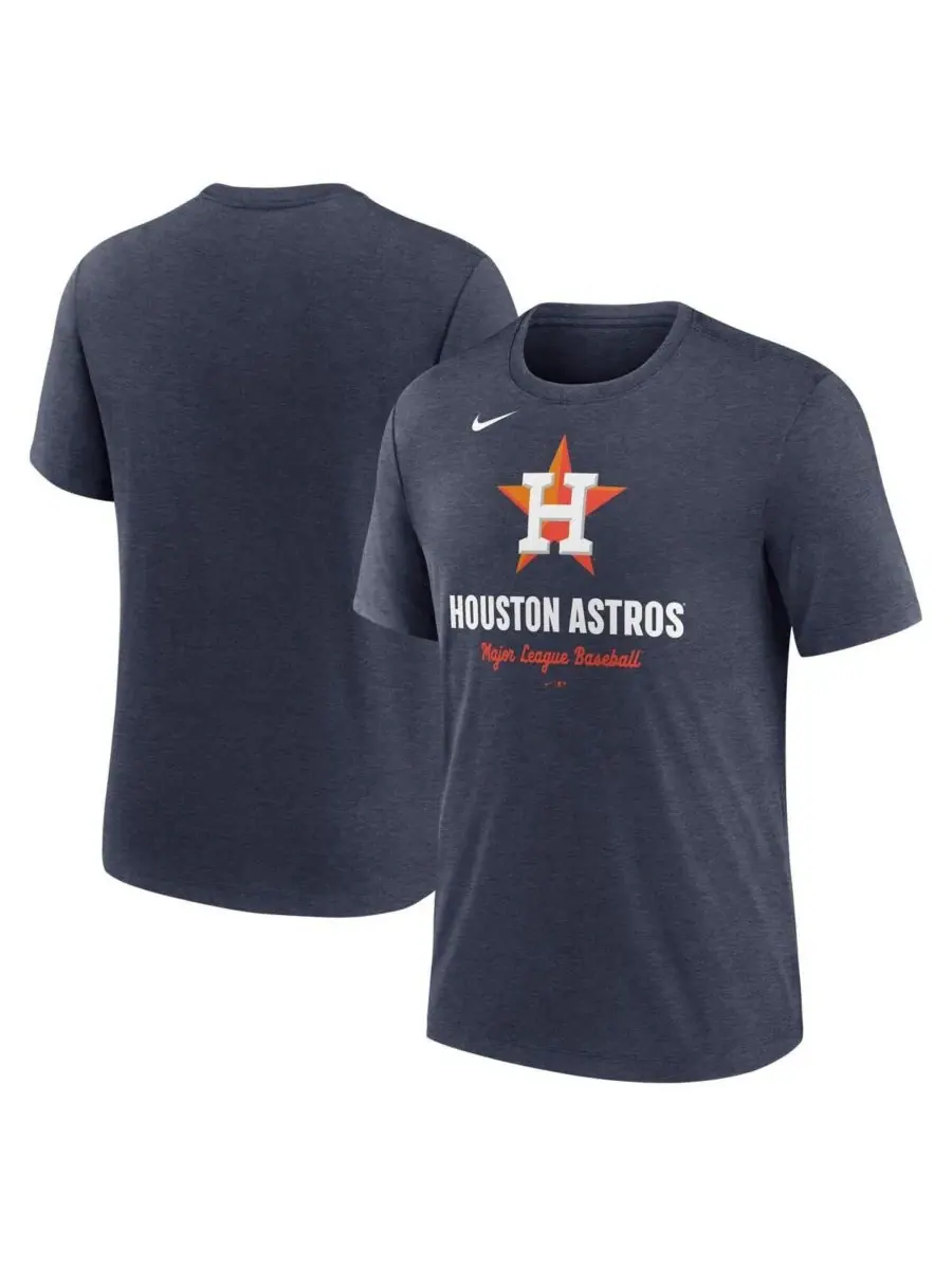 Nike Мужская футболка из смешанной ткани с логотипом команды Houston Astros