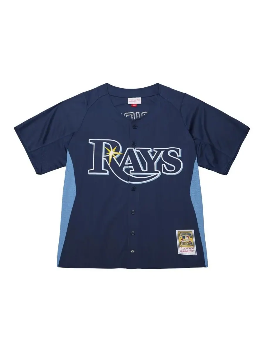 Mitchell & Ness Мужская синяя тренировочная футболка David Price Tampa Bay Rays с символикой команды — изображение 2 из 3