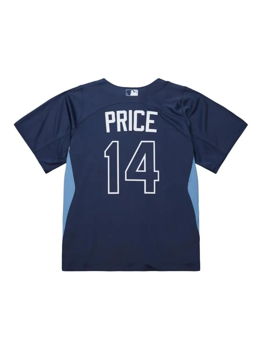 Mitchell & Ness Мужская синяя тренировочная футболка David Price Tampa Bay Rays с символикой команды — изображение 3 из 3