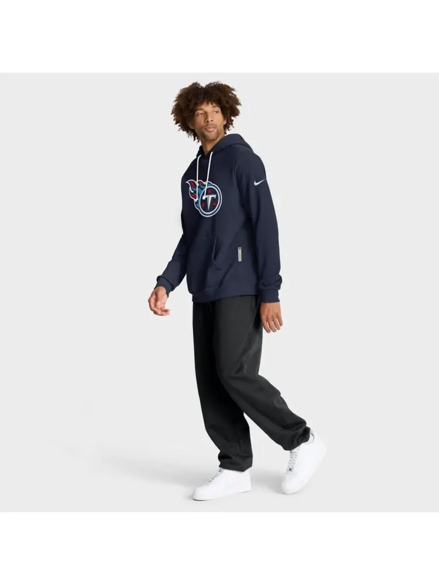 Nike Мужская темно-синяя толстовка Tennessee Titans Sideline Standard Issue Initial Home Dri-FIT — изображение 3 из 5