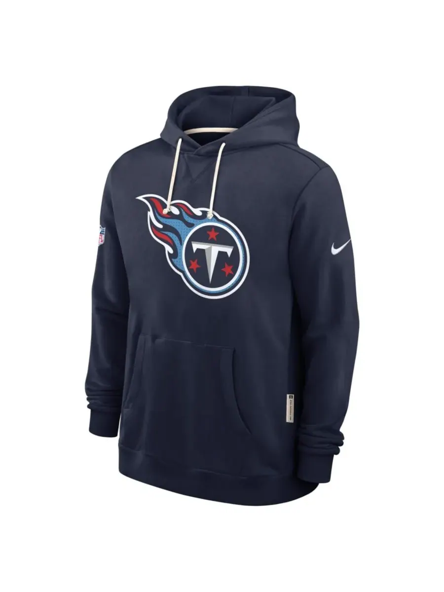 Nike Мужская темно-синяя толстовка Tennessee Titans Sideline Standard Issue Initial Home Dri-FIT — изображение 5 из 5