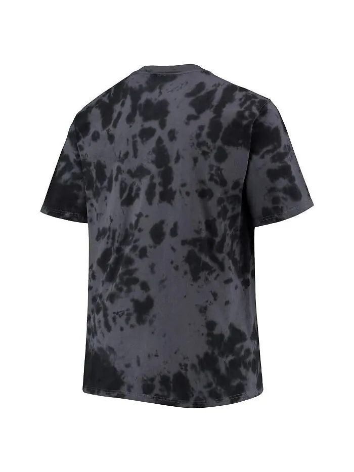 Мужская черная футболка Brooklyn Nets Big and Tall Marble Dye Tonal Performance Profile — изображение 4 из 4, черный