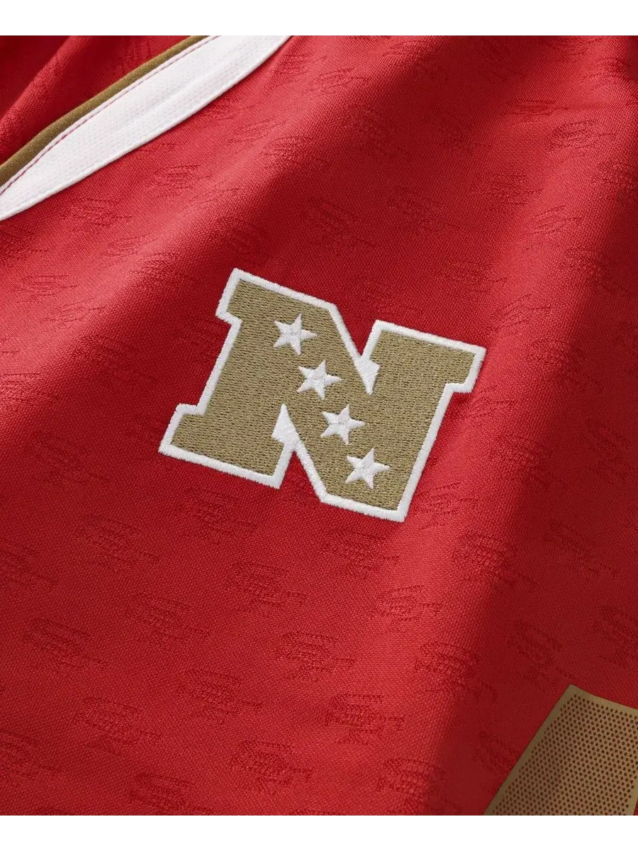 Футболка с V-образным вырезом Scarlet San Francisco 49ers Football x Football Fanatics — изображение 4 из 5, алый
