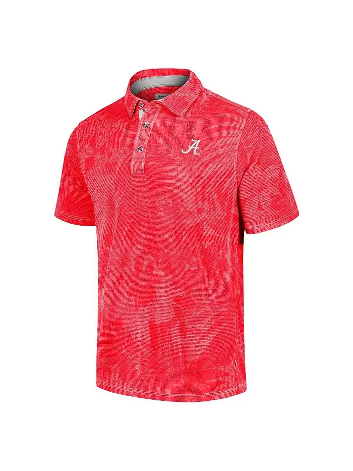Мужская поло Sport Santiago Paradise цвета малинового Alabama Crimson Tide Tommy Bahama — изображение 3 из 3