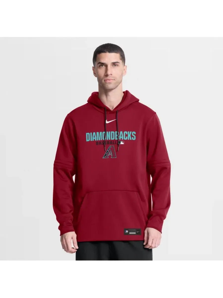 Худи с термотехнологией Therma-FIT, без рукавов, Arizona Diamondbacks Authentic Collection Nike
