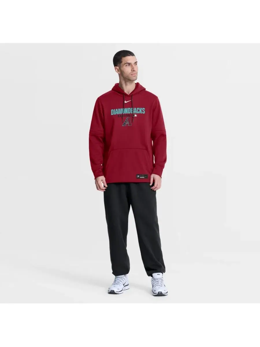 Худи с термотехнологией Therma-FIT, без рукавов, Arizona Diamondbacks Authentic Collection Nike — изображение 3 из 4, красный