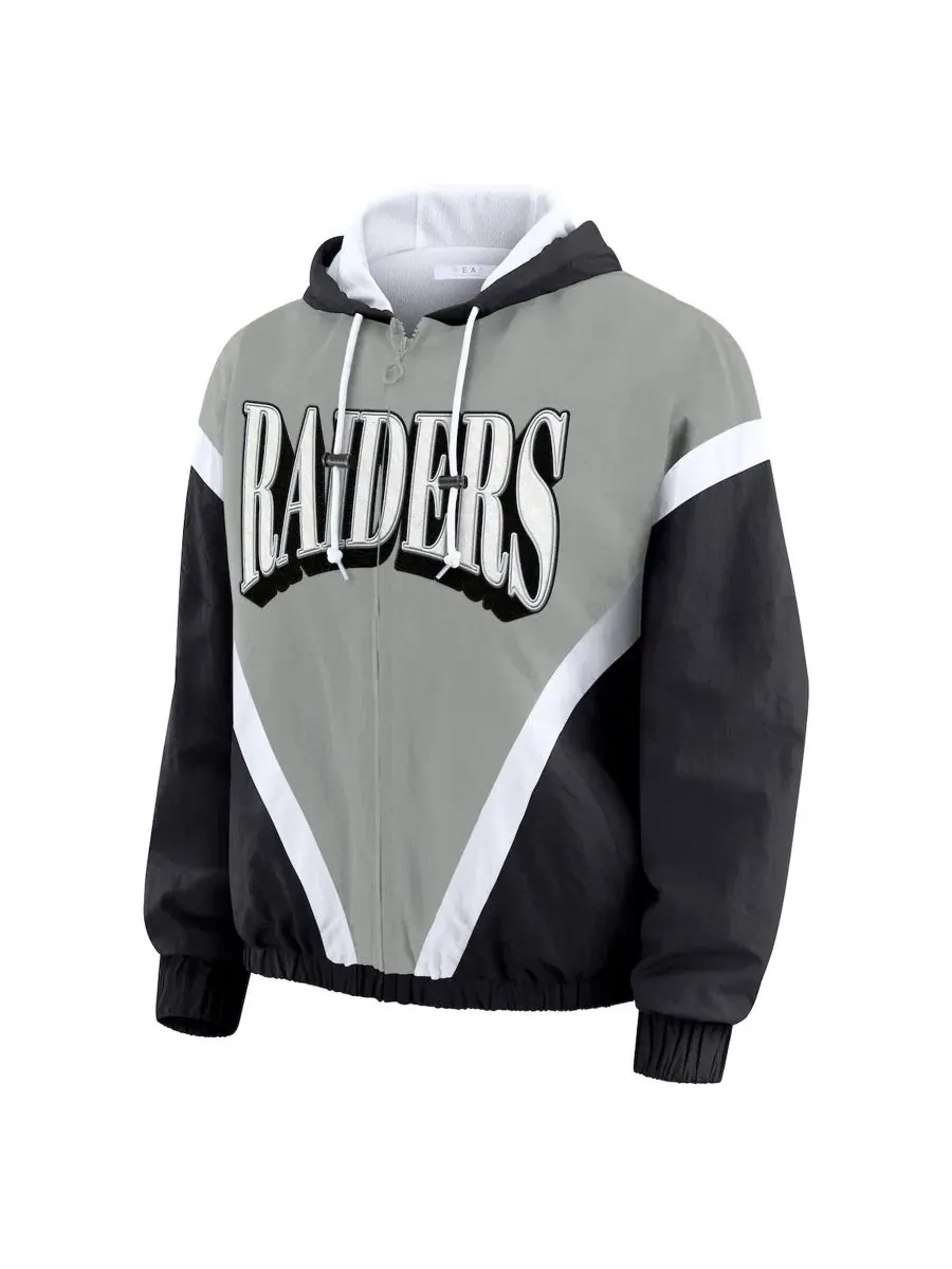 Ветровка-худи с капюшоном Las Vegas Raiders Retro Crinkle WEAR by Erin Andrews — изображение 2 из 5, черный
