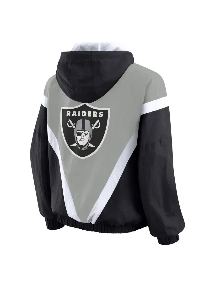 Ветровка-худи с капюшоном Las Vegas Raiders Retro Crinkle WEAR by Erin Andrews — изображение 3 из 5, черный