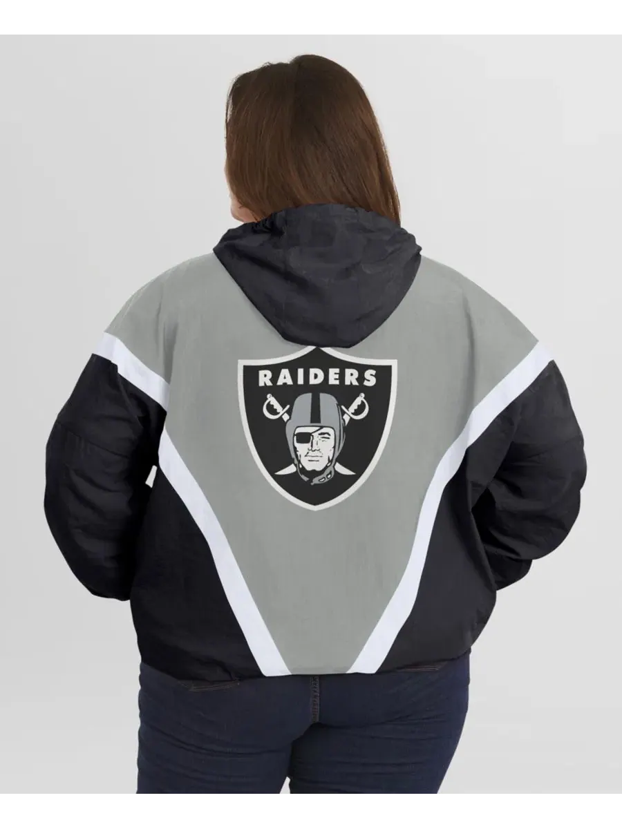 Ветровка-худи с капюшоном Las Vegas Raiders Retro Crinkle WEAR by Erin Andrews — изображение 5 из 5, черный