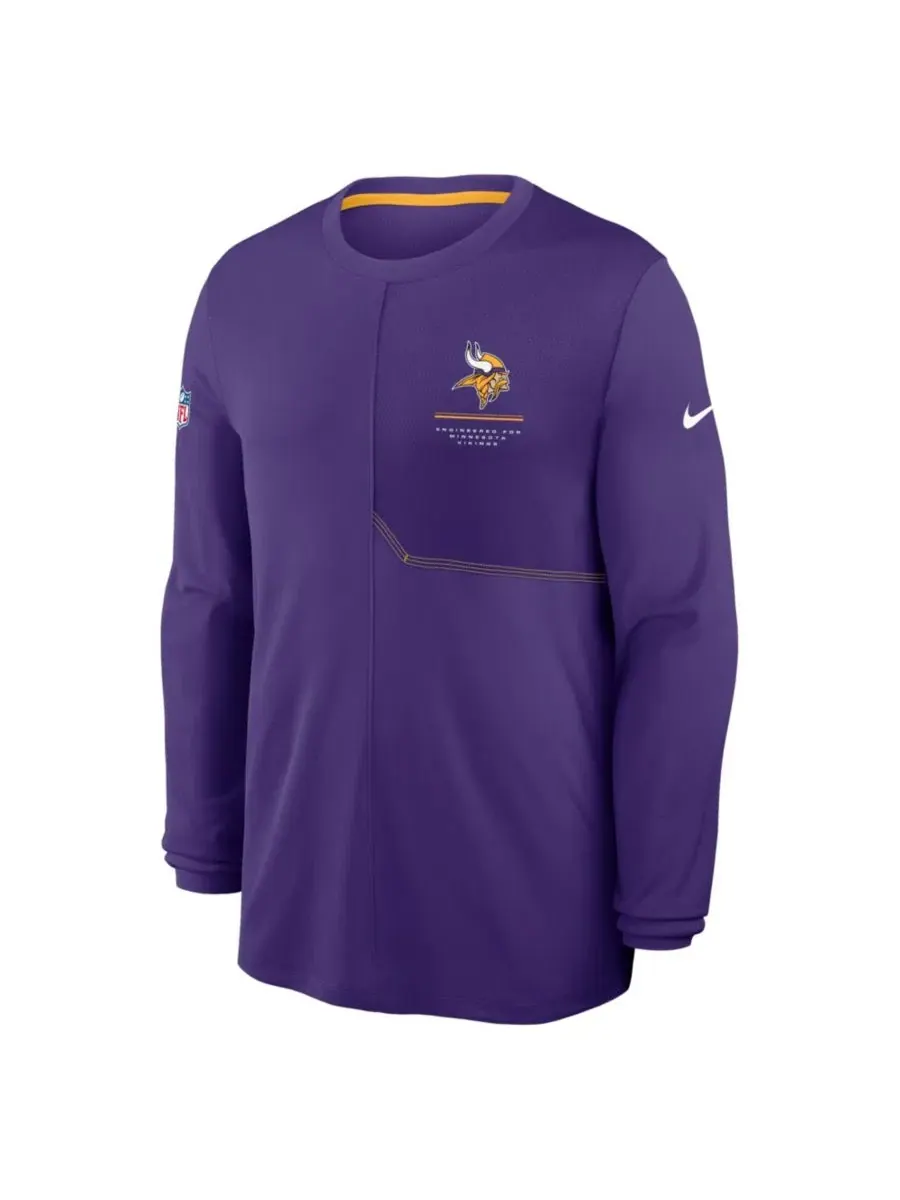 Футболка с длинным рукавом Nike Sideline Coaches UV Dri-FIT — изображение 2 из 3, фиолетовый