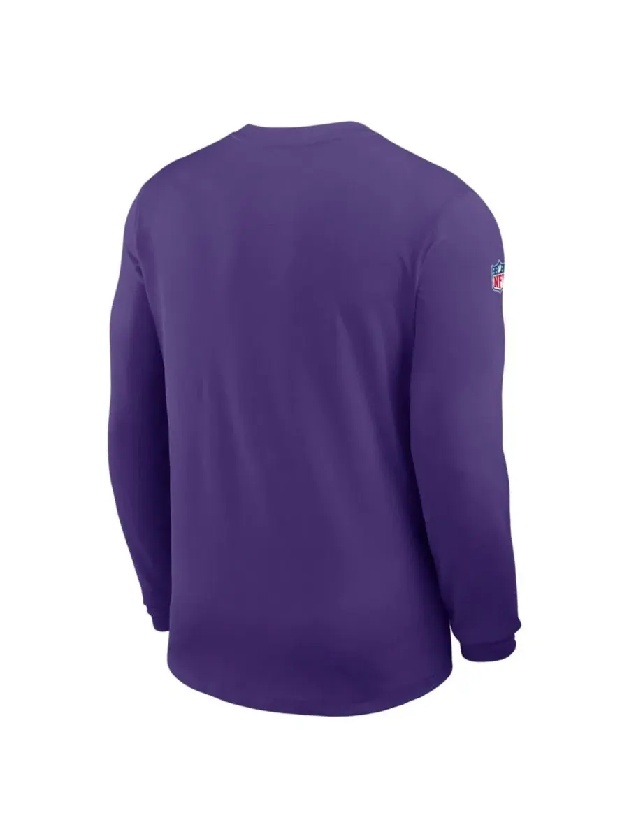 Футболка с длинным рукавом Nike Sideline Coaches UV Dri-FIT — изображение 3 из 3, фиолетовый