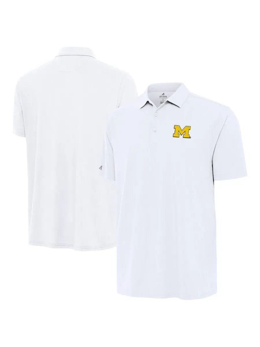 Поло с вышивкой Michigan Wolverines Antigua