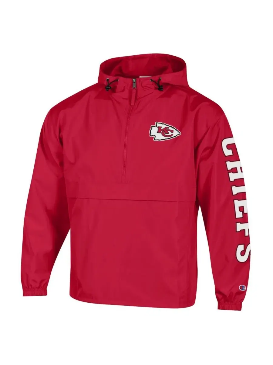 Ветровка капюшоном на молнии Champion Kansas City Chiefs Red — изображение 3 из 3, красный
