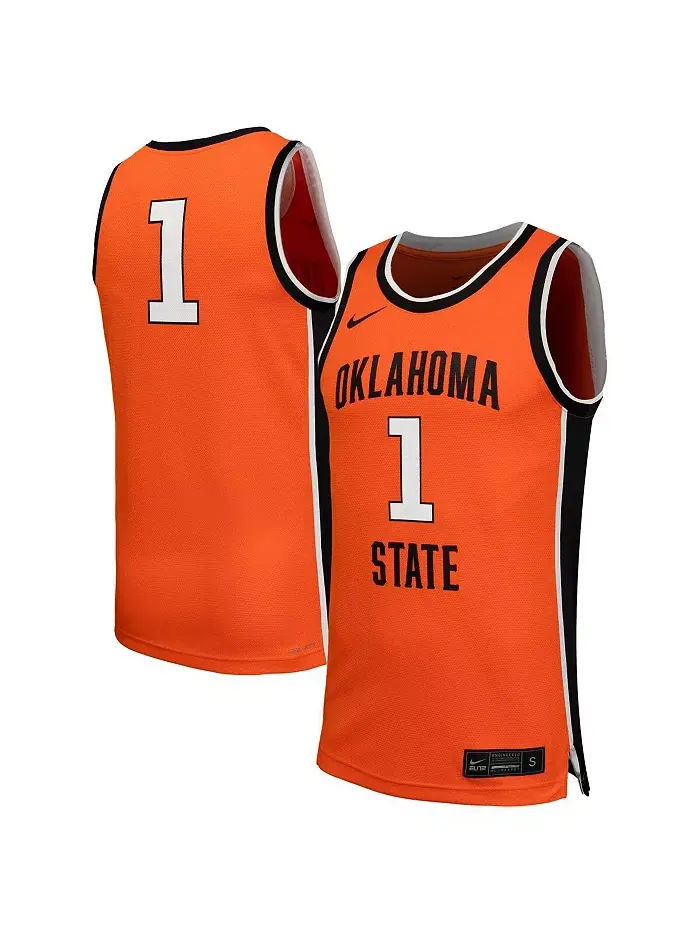 Мужская 1 оранжевая реплика баскетбольной майки Oklahoma State Cowboys Nike
