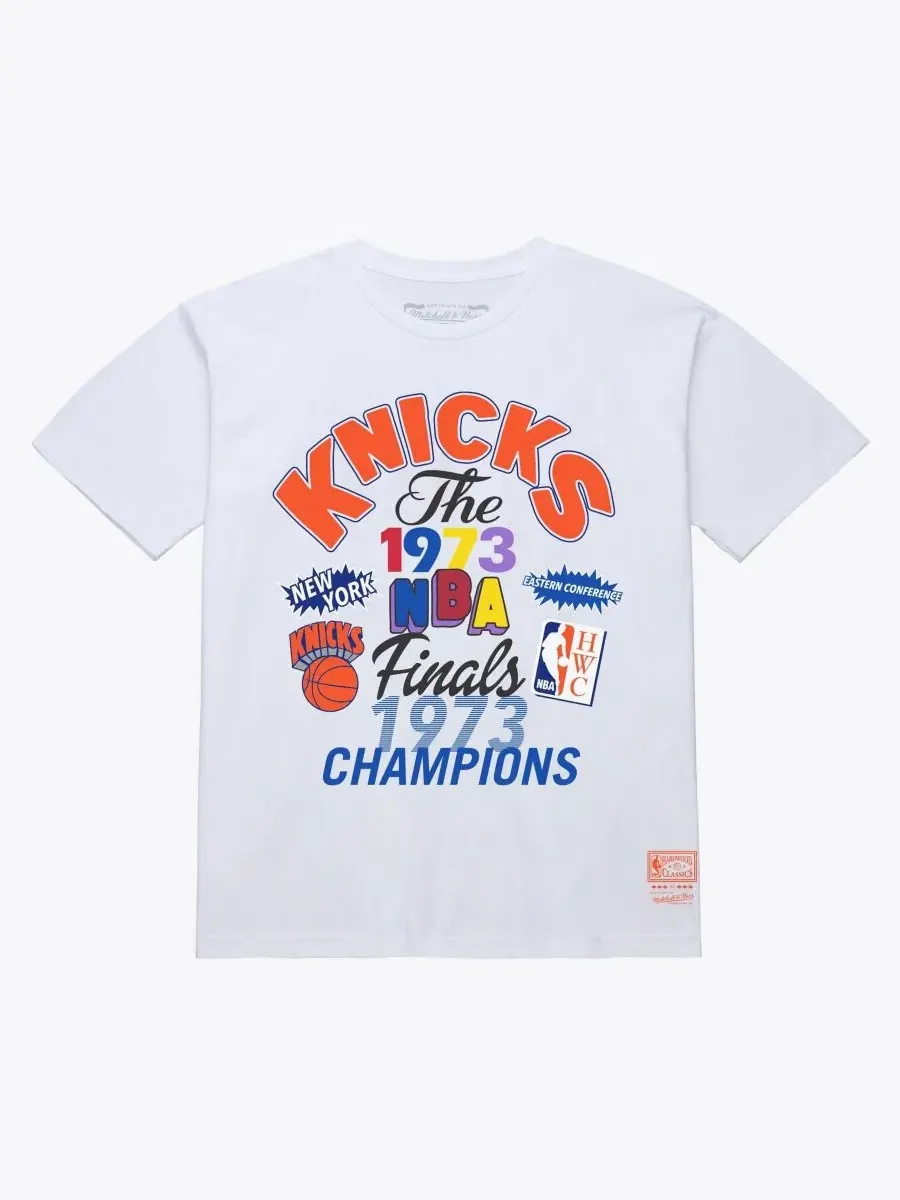 Футболка с принтом New York Knicks 1973 NBA Finals Champions Fest Mitchell & Ness
