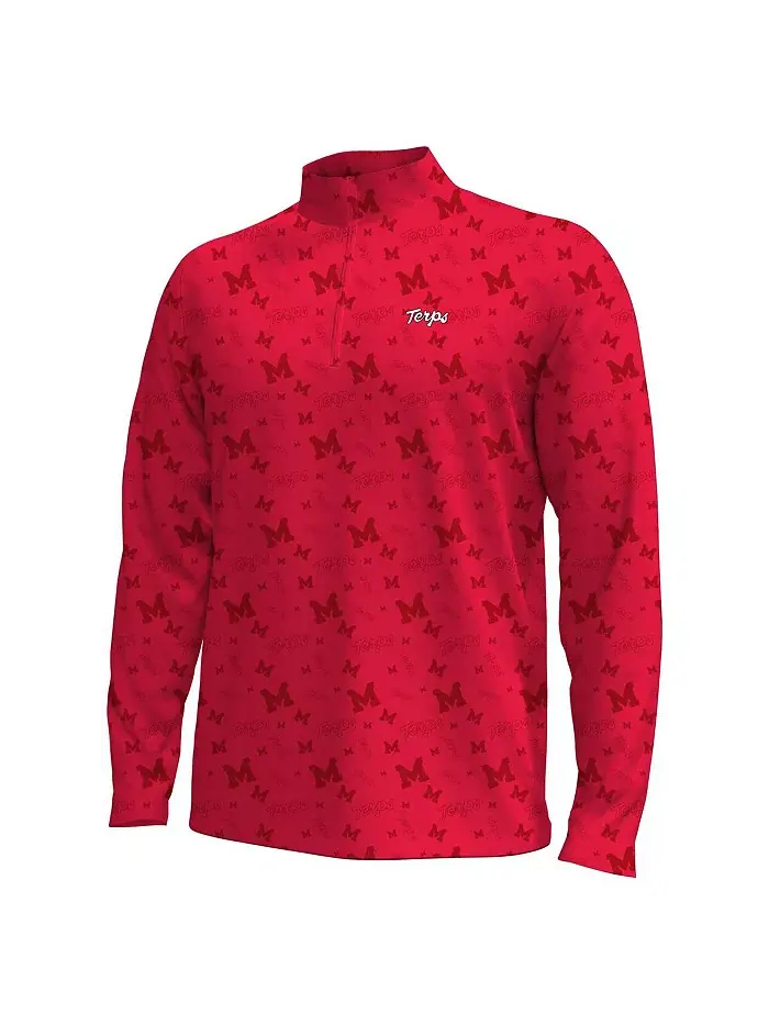 Мужская красная куртка Maryland Terrapins Gameday ArmourFuse с полузастежкой Under Armour — изображение 3 из 3