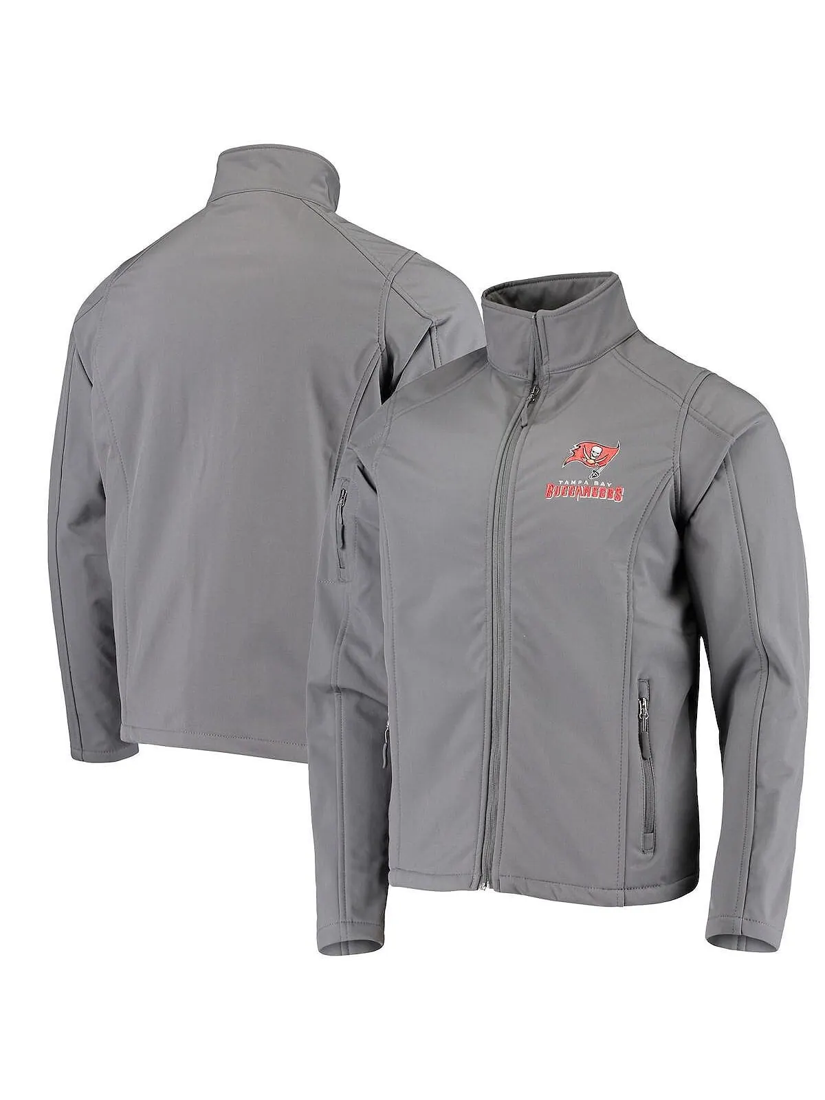 Мужская куртка pewter tampa bay buccaneers sonoma softshell с молнией во всю длину Dunbrooke