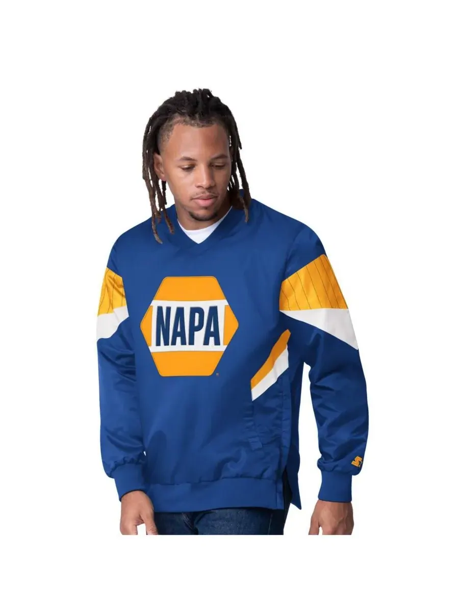 Мужская куртка-пуловер Royal Chase Elliott Napa Striker I с V-образным вырезом Starter