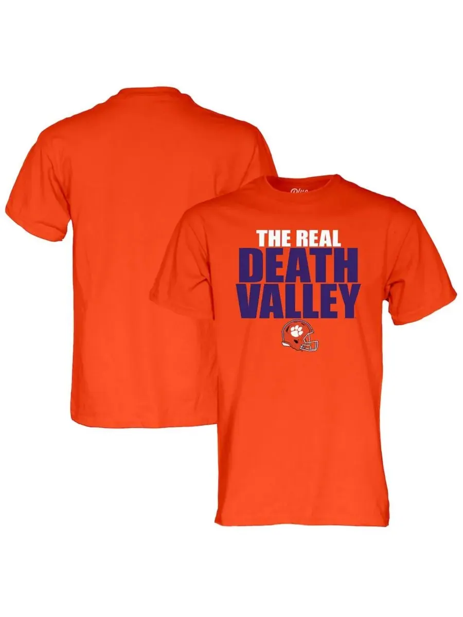 Blue 84 Мужская и женская футболка Orange Clemson Tigers "The Real Death Valley" — оранжевый
