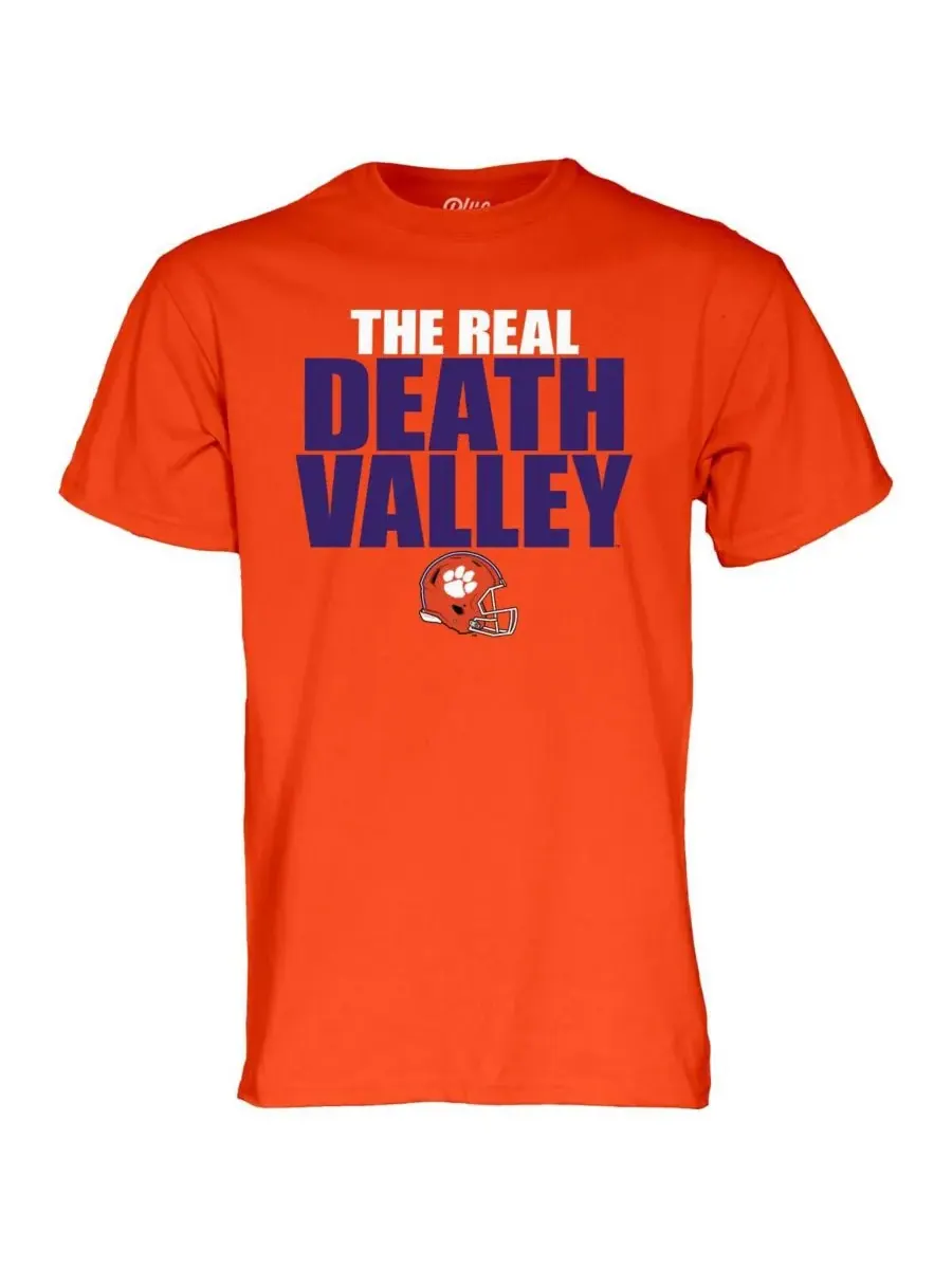 Blue 84 Мужская и женская футболка Orange Clemson Tigers "The Real Death Valley" — изображение 2 из 3, оранжевый