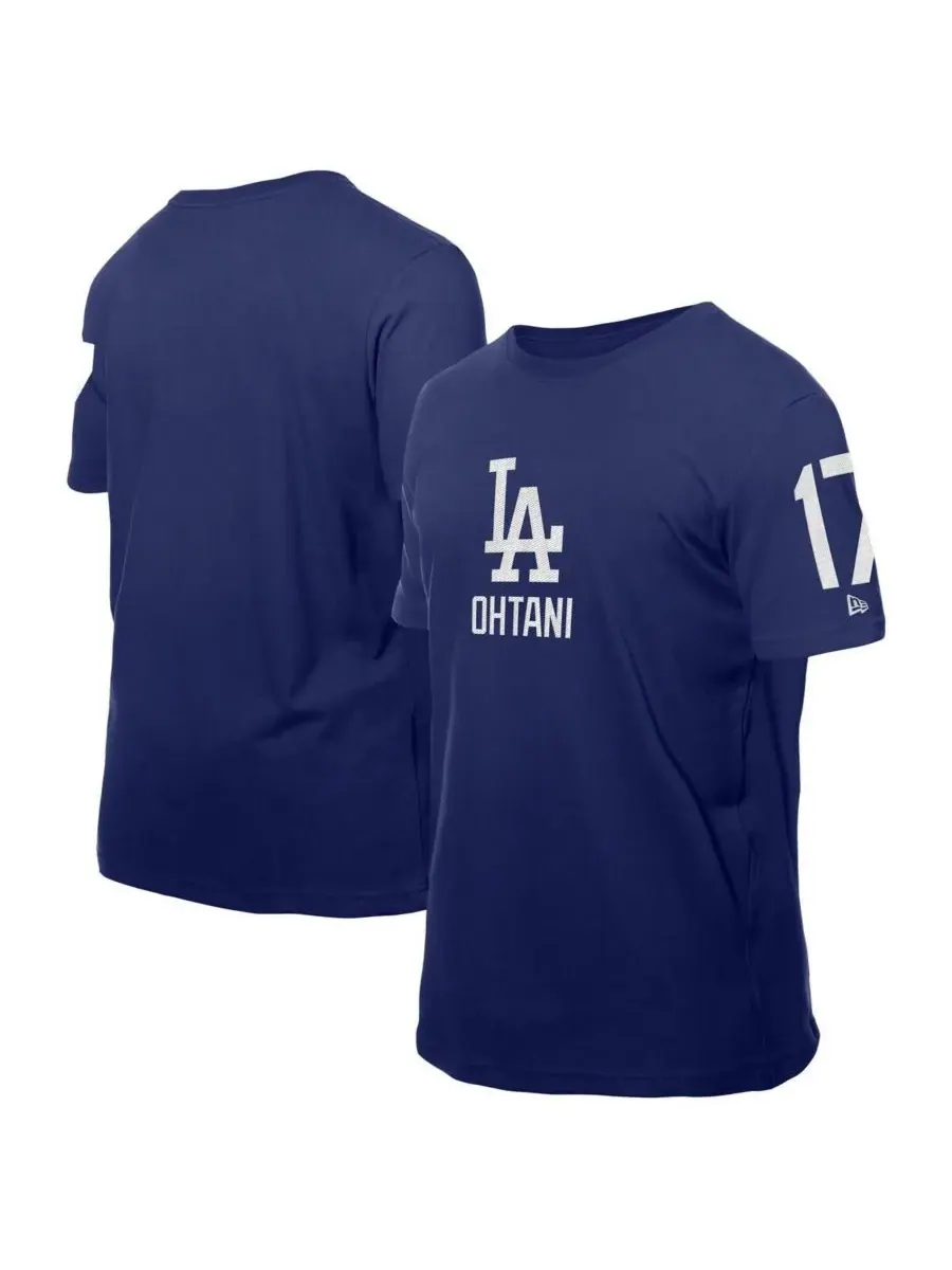 Мужская футболка Shohei Ohtani Royal Los Angeles Dodgers Design Lab с именем и номером игрока New