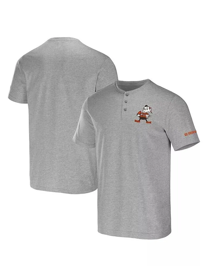 Мужская коллекция NFL x Darius Rucker от Heather Gray Cleveland Browns Henley футболка Fanatics — изображение 2 из 4