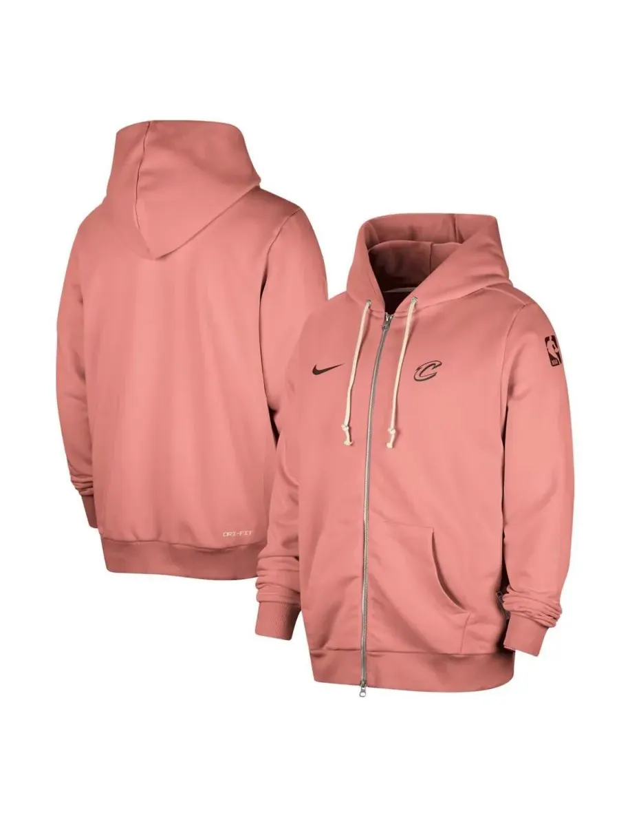 Nike Мужская красная толстовка на молнии с капюшоном Cleveland Cavaliers Authentic Standard Issue