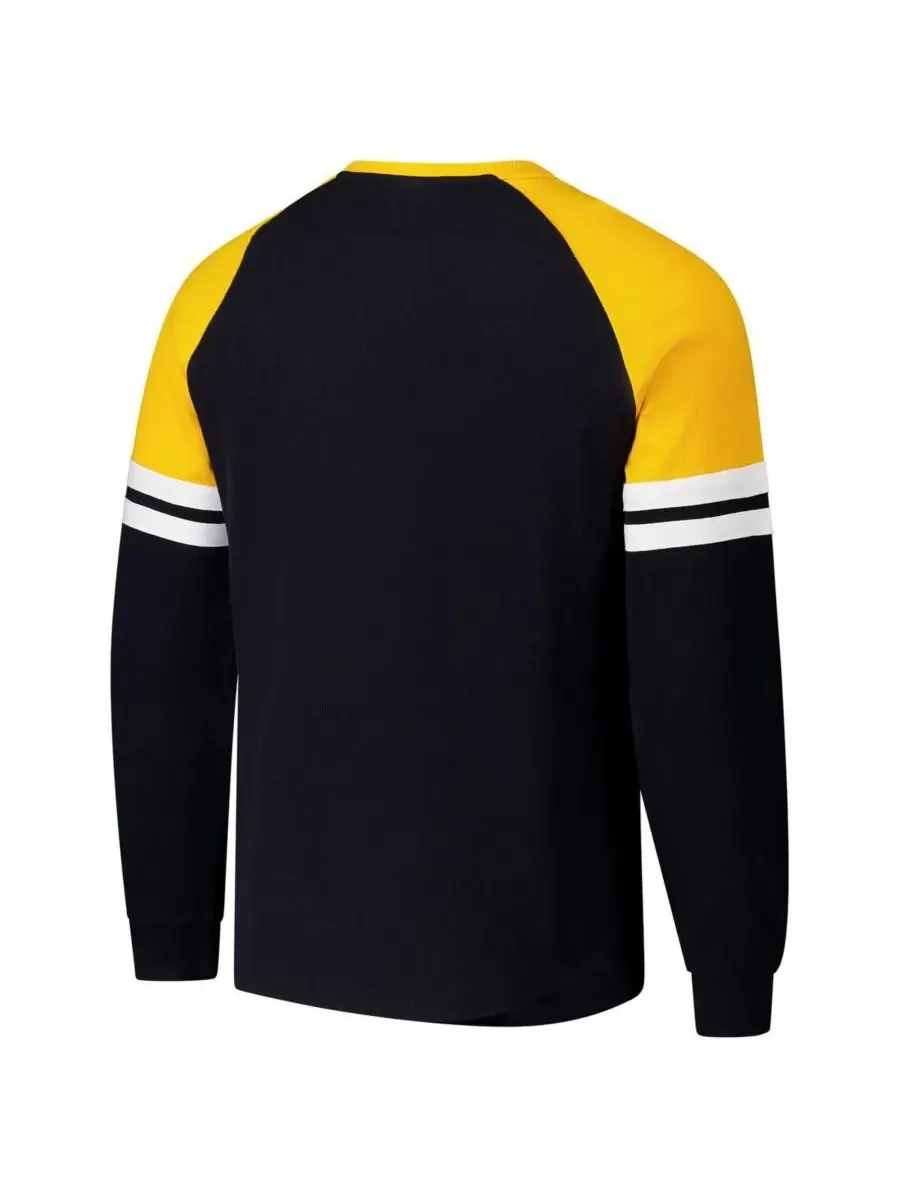 Mitchell & Ness Мужская черная термофутболка с длинными рукавами "Питтсбург Пингвинз" — изображение 3 из 4, черный